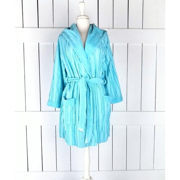 Mark Travers terry cloth cotton hooded bath spa robe - Picture 1 of 7